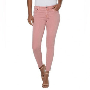 NWT Liverpool Los Angeles Kaylee High Rose Skinny Ankle Jean Mauve Blush 20W